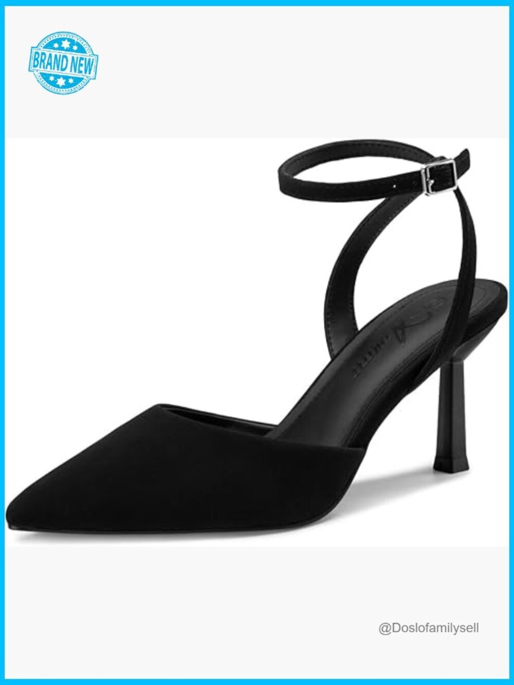Stiletto Heel Pointed Toe Ankle Strap Dress Pumps Classic Elegant Party Shoes